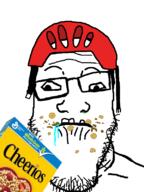bicycle_helmet cereal cheerios chud_(boorufag) chud_(soybooru) drool fecal_matter teeth variant:markiplier_soyjak you // 600x800 // 1.8MB