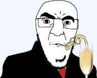 champagne clothes glasses straw stubble suit variant:godjak wine_glass // 255x205 // 18.7KB