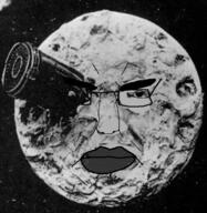a_trip_to_the_moon angry closed_mouth glasses moon rocket series:spacejaks soyjak subvariant:chudjak_front variant:chudjak // 1168x1200 // 1011.7KB