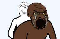2soyjaks angry animated arm brown_skin crying distorted doggy_style glasses grin hand lips nigger raised_eyebrow sex stubble subvariant:wholesome_soyjak thick_eyebrows transparent_background variant:gapejak variant:soyak yellow_sclera // 283x185 // 218.1KB