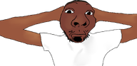 arm black_hair brown_skin clothes hair looking_at_you meme nigger no_glasses nose reaction_image_memes stubble transparent_background variant:fisheyejak white_shirt // 1440x700 // 82.7KB