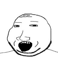 eyelids open_mouth small_eyes soyjak stubble subvariant:massjak subvariant:wholesome_soyjak variant:gapejak // 600x600 // 9.0KB