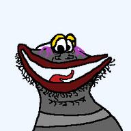 glasses lips lolkek nose open_mouth stubble tongue tranny variant:globox_soyjak // 256x256 // 3.7KB