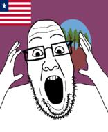 arm bomi_county county flag:bomi_county flag:liberia forest glasses hair hand liberia open_mouth people's_populist_press soyjak star_(symbol) stubble teeth tree variant:ppp // 1000x1233 // 55.0KB