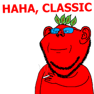 beetroot broot cigar classic haha parody red_skin series:brootmoji stubble text tinted_glasses variant:impish_soyak_ears // 1000x1000 // 105.8KB