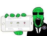 arm cloudflare error federal_bureau_of_investigation glasses glowing hand holding_object holding_phone open_mouth phone poland polish soyjak stubble subvariant:phoneplier subvariant:phoneplier_horizontal text trend:glowie tuxedo variant:markiplier_soyjak // 1920x1461 // 469.9KB