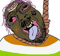 bloodshot_eyes brown_troonjak crying distorted forehead_lines forehead_mark hanging hindu hinduslop meta:tagme moustache pajeet purple_hair spade variant:bernd // 768x719 // 66.1KB