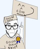 faggot glasses good_boy good_person groomed hand pointing redditard retard serious_hat soyjak stubble variant:abortion_lover // 794x960 // 102.3KB