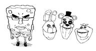 angry animal_ears animatronic beak bonnie_(fnaf) cartoon chica_(fnaf) chud closed_mouth clothes eyelids five_nights_at_freddy's five_nights_at_freddy's_1 freddy_fazbear full_body hat necktie nickelodeon rabbit_ears redraw shoe smile spongebob_squarepants subvariant:chudjak_front top_hat variant:chudjak variant:gapejak variant:impish_soyak_ears variant:markiplier_soyjak video_game // 1250x661 // 239.4KB