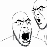 ai_but_not_completely_ai_doe artificial_intelligence coal cob_gang cobson_face cobsontalks eyebrows not_a_soyjak open_mouth soyjak stubble talking teeth variant:cobson white_background white_skin // 560x560, 6s // 2.4MB