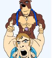 banjo_kazooie bbc bear earring facial_mark forehead_mark glasses grin hand meta:pornographic_content open_mouth painted_nails rape sex soyjak stubble subvariant:slutson the_legend_of_zelda the_legend_of_zelda:_breath_of_the_wild variant:cobson video_game // 800x893 // 141.4KB