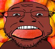 african_mango food fruit glasses series:fruiterz! series:operation_fruitjak soyjak variant:coinjak wrinkles // 1118x1000 // 1.1MB