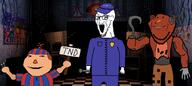 balloon_boy battery five_nights_at_freddy's five_nights_at_freddy's_2 flashlight fnaf fox foxy_(fnaf) holding_object holding_sign hook security security_guard subvariant:massjak subvariant:massmeowjak variant:gapejak variant:impish_soyak_ears variant:soyak // 3000x1346 // 2.1MB