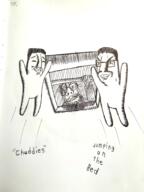 arm art biting_lip black_and_white chuddy drawfag drawing full_body glasses hair hand ink jumping meta:soytober meta:soytober2024 smile stubble subvariant:little_chuddy subvariant:scholar tranny transgender_flag variant:chudjak variant:gapejak window // 1536x2048 // 2.4MB