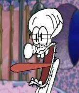 glasses open_mouth scared soyjak spongebob_squarepants squidward stubble tongue variant:unknown // 317x373 // 243.4KB