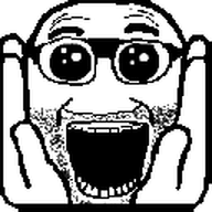 emoticon eyebrows forehead_lines glasses hand meta:not_oc nose oh_my_god_she_is_so_attractive open_mouth series:yt_emote_jaks sisa_eyes stubble teeth transparent_background variant:el_perro_rabioso youtube // 128x128 // 4.3KB