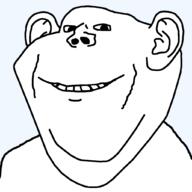 bald clean_shaven closed_mouth double_chin ear looking_at_you smile soyjak teeth template transparent_background variant:impish_soyak_ears // 1025x1025 // 54.2KB