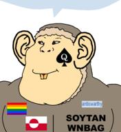 antiswarthy_(namefag) asian brown_eyes buck_teeth ear eskimo flag:gay_pride_flag flag:greenland gay gook smile soytan_will_never_be_a_gem speech_bubble subvariant:chinkaryan subvariant:chinkmutt variant:meximutt yellow_teeth // 886x965 // 81.5KB