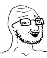 bald glasses high meta:ai_generated open_mouth smile stubble template variant:soyak variant:unknown // 644x800 // 28.6KB