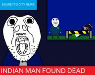 black_skin blood bloodshot_eyes blue_shirt breaking_news brunetto_city crime_scene dead flag:india full_body im_a_lazy_faggot_so_tag_this_for_me india indian news open_mouth police_badge police_officer police_tape subvariant:brunetto teeth tongue variant:bernd // 844x669 // 51.6KB