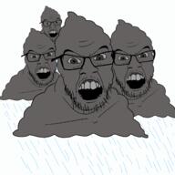 4soyjaks angry cloud glasses grey open_mouth rain series:objakt soyjak stubble variant:feraljak // 1983x1985 // 449.6KB