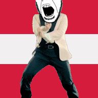 animated country dance flag flag:latvia full_body gangnam_style glasses irl latvia open_mouth push_pin soyjak sticky stubble variant:cobson // 300x460 // 297.1KB