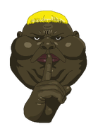 angry brown_skin character:hunky cheeks closed_mouth clothes ear fat finger hair hand obese shushing subvariant:branigger subvariant:fat_alicia subvariant:hunky_twink_sex_machine template transparent_background tuff variant:alicia variant:brandon yellow_hair // 722x1000 // 25.5KB