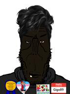angry award bloodshot_eyes dark_skin esl gigo89 glasses hair hoodie kelly_june_madeline nigger open_mouth phlegm polishgigachad_(namefag) soyjak stubble subvariant:euromutt transgender_flag trend:slopjak variant:markiplier_soyjak // 720x966 // 197.2KB