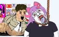artist:romanian_schizo bloodshot_eyes catboy cyring dead fat furry hanging mexican_twink mexico nick_fuentes rope sad slug stable_diffusion tranny transparent variant:bernd variant:chudjak // 1855x1186 // 1.7MB