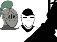 armor black_souls cap closed_mouth clothes ear hanging hat off rope soyjak stubble subvariant:wholesome_soyjak suicide variant:gapejak variant:kuzjak variant:soyak video_game // 1000x750 // 78.9KB