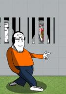 3soyjaks angry background bars blood blood_drip blood_from_mouth blood_on_face blood_spray bloodshot_eyes cell clenched_teeth closed_eyes closed_mouth clothes cracked_teeth eyebrows frown glasses grass hand happy headphones multiple_soyjaks nosebleed red_eyes sad shoe soyjak stubble subvariant:feralrage subvariant:threefourthsplier v-shaped_eyebrows variant:feraljak variant:markiplier_soyjak variant:smugjak vein walking wall // 1039x1476 // 647.8KB