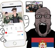 arm brown_skin flag flag:russia flag:serbia glasses hand iphone israel open_mouth phone remove_kebab roki_vulovic russia serbia showing_phone soyjak star_of_david stubble subvariant:markiplier_soyjak subvariant:phoneplier_vertical teeth variant:markiplier_soyjak vladimir_putin youtube zionism // 945x825 // 558.3KB
