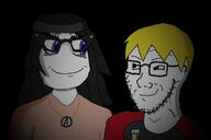 are_you_soying_what_im_soying beard dark glasses looking_at_each_other nate ominous ominous_shadow rape soyteen that_one_fucking_picture_of_nate_being_a_smug_little_bastard variant:soyak variant:soytan yellow_hair // 1200x800 // 255.4KB