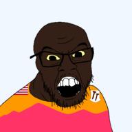 bong_county brown_skin country flag flag:bong_county flag:liberia glasses hair liberia liberian markiplier open_mouth soyjak stubble transparent transparent_background variant:markiplier_soyjak // 1500x1500 // 52.0KB