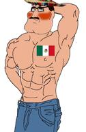 flag:mexico mexico muscles muscular_male smug sombrero subvariant:mexiaryan variant:meximutt variant:smugjak // 1080x1651 // 362.7KB
