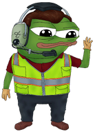 amphibian animal brown_hair closed_mouth clothes frog full_body glove green_skin hair hand headphones lips nas nas:pepe pepe pepe_the_frog red_shirt shoe transparent_background vest zipper // 1557x2165 // 1.7MB