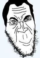 closed_mouth glasses hair jetstream_sam large_nose metal_gear metal_gear_rising smile soyjak stubble variant:samson video_game // 419x597 // 13.3KB