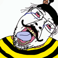 animal animated antenna bee bloodshot_eyes bug clothes crying glasses hair hanging hat moving mustache open_mouth rope soyjak stubble suicide variant:bernd // 680x630 // 481.6KB