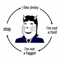 animal arrow bloodshot_eyes cat cat_ear clothes ear eyebags jimbo_(namefag) looking_at_you loop meta:namefags moistpepper_(user) necktie nose smile snout subvariant:massjak subvariant:massmeowjak suit suit_and_tie text variant:gapejak whisker white_background white_skin // 1080x1080 // 149.4KB