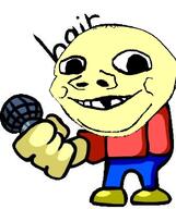 arm baby clothes dave_and_bambi deformed friday_night_funkin hair hand holding_object leg microphone smile soyjak stubble subvariant:nathaniel tristan_(moldygh) variant:gapejak yellow_skin // 1000x1189 // 204.6KB