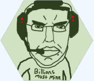 closed_mouth deep_rock_galactic glasses hair headphones millions_must_die soyjak subvariant:chudjak_front text variant:chudjak video_game // 605x521 // 101.3KB