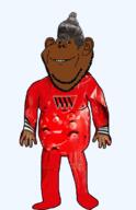 brown_skin charlie_and_the_chocolate_factory clothes ear fat full_body nikocado_avocado oompa_loompa red smile soyjak stubble variant:impish_soyak_ears // 728x1125 // 291.4KB