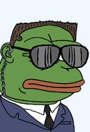 amphibian brown_hair central_intelligence_agency closed_mouth clothes ear earpiece federal_agent federal_bureau_of_investigation frog glasses green_skin hair lips nas:pepe necktie pepe_the_frog suit suit_and_tie sunglasses // 672x986 // 24.3KB