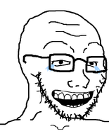 bald crying glasses gloink kek laughing smile stubble tear teeth template transparent_background variant:soyak white_skin // 644x800 // 20.7KB