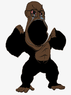ape big_eyes black_skin bloodshot_eyes crying deformed distorted ear gorilla hairy king_kong large_mouth monkey op_is_a_retarded_lazy_faggot_for_not_tagging_his_own_shit subvariant:crying_soyak_ears variant:soyak white_background // 900x1200 // 626.7KB