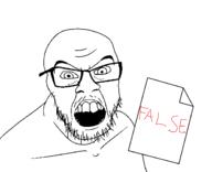 angry false glasses mustache open_mouth paper soyjak stubble text variant:feraljak // 1850x1500 // 38.8KB