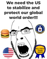 artist:shitskintrannypedophilebraphog award central_intelligence_agency emoticon fell_for_it_again_award flag:united_states glasses hamburger politics united_states variant:cobson // 1080x1350 // 112.2KB