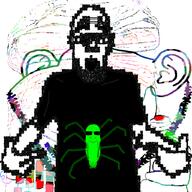 abstract glowing green_skin meta:tagme pixelated trend:glowie variant:feraljak variant:impish_soyak_ears variant:markiplier_soyjak variant:shirtjak // 1024x1024 // 391.8KB