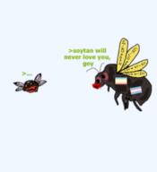 'p 2soyjaks antenna bloodshot_eyes bug child_sexual_abuse_material flag flag:minor_attracted_person flag:transgender_pride_flag fly greentext jakparty_soy meta:low_resolution red_lips series:jartybug slopjak soyjak subvariant:chudjak_front subvariant:jartycuck text tvrkicwvrriorforyuo variant:chudjak wing // 536x588 // 103.4KB