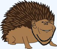 animal brown_skin ear full_body hedgehog porcupine series:animaljaks smile soyjak stubble variant:impish_soyak_ears // 973x846 // 77.9KB